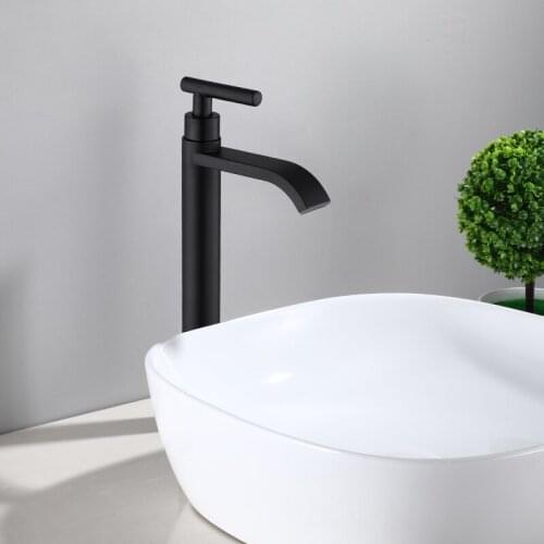 Black Finish Square Bathroom Sink Faucet Single Handle Basin Faucet Wash Tap Bathroom Toilet Deck Mounted Basin Tap