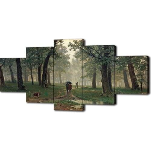 Modern Canvas Painting Forest Posters and Prints Wall Art Picture for Living Room Home Decor with Frame