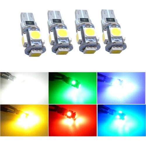 4x T10 Led W5w Bulbs Side Marker Parking Light License Plate Lamp For Volkswagen Vw Polo Passat B5 B6 Cc Golf 4 5 6 7 Jetta