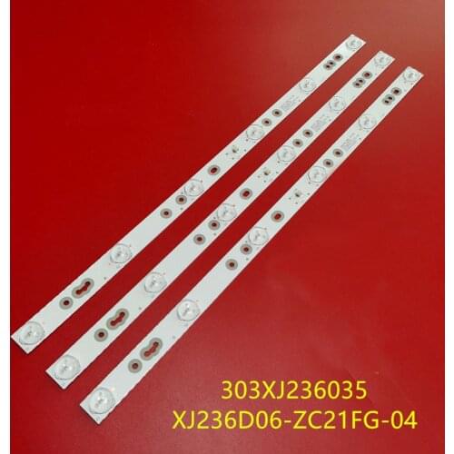 LED Backlight strip 6 lamp For XJ236D06-ZC21FG-04 303XJ236035 CRH-K243535T020654I-Rev1.1 GS 3V/LED 440mm