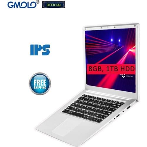 15.6inch 8GB RAM 1TB HDD ultrabook Celeron J3455 Quad core 1920*1080 IPS screen USB 3.0 HDMI gaming laptops computer