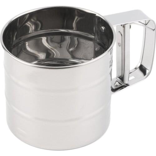 Superior QualityStainless Steel Mesh Flour Sifter Mechanical Baking Lcing Sugar Shaker SieveStylish