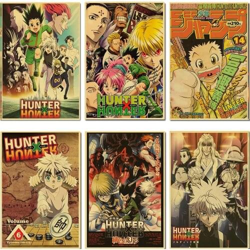 Japanese Anime Hunter x Hunter Retro Poster Popular Classic Art Wall Pictures Living Room Home Poster Print Decor