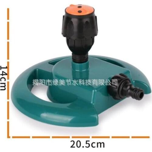 1pc 1/2inch Circular Chassis Sprinkler 360 Degree Automatic Rotating Sprinkler for Garden Lawn Irrigation Sprayer
