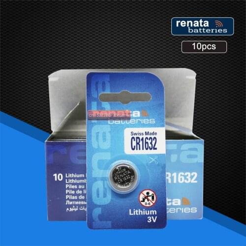 10pc Renata lithium Battery CR1632 3V %100 original brand renata 1632 battery