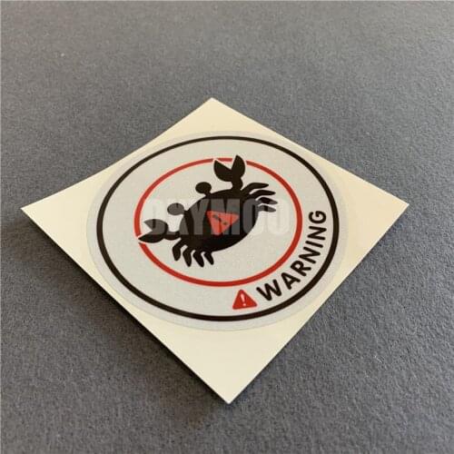 2PCS Europe Style WARNING Auto Window Stickers Cute Crab Triangle New Driver Car Styling 10cm