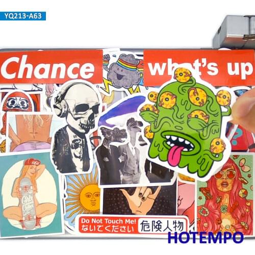 60pcs Mixed Graffiti Funny Fashion Shape Pattern Style Waterproof Decals Stickers for DIY Phone Laptop Suitcase Skateboard Bike