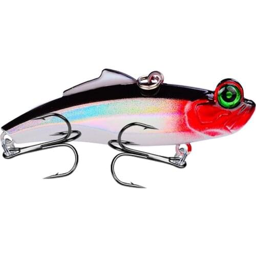 8pcs VIB Fishing Lure 12.6g 6.6cm Hard Bait Fake Fish Trolling Bass Lure Artificial Baits with Treble Hooks for Sea Fishing