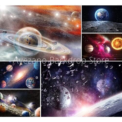 Avezano Backdrop Science Fiction Universe Planet Theme Earth Photography Backgrounds For Photo Studio Photophone Photocall Decor