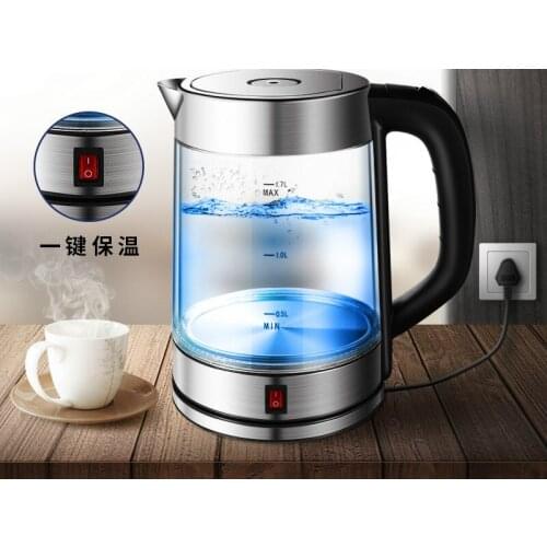 Electric kettle A double - layer thermal insulating glass electric used for cooking water bottles