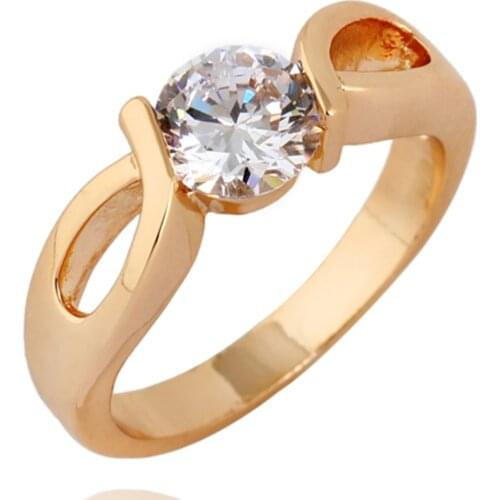 Hot Selling AAA Cubic Zirconia Rings for Women Girl Wedding Engagement Show Elegant Classic Crystal Rings Dropshipping