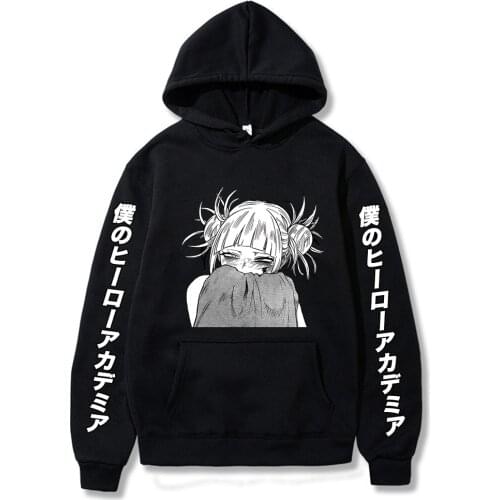Harajuku Anime My Hero Academia Himiko Toga Hoodies Kawaii Cartoon Girl Graphic Unisex Autumn Winter Fashion Pullover Sweatshirt