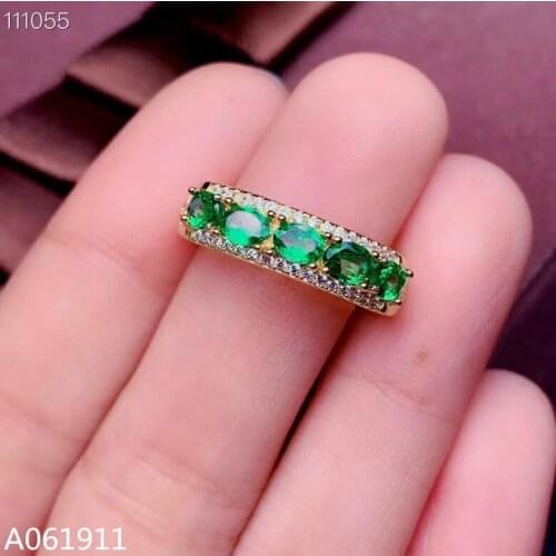 KJJEAXCMY fine jewelry natural Tsavorite 925 sterling silver new women ring support test luxury