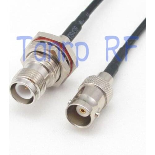 50CM Pigtail coaxial jumper cable RG174 extension 20in RP-TNC female to BNC female jack RF connector adapter