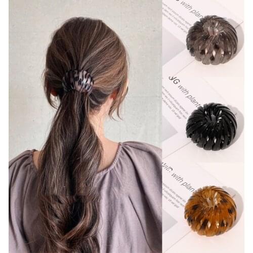 LeeHaa Woman Vintage Hair Claws Hair Style Donut Bun Maker Tool Women Hairpins Clamps Ponytail Holders Hair Accessories Orn