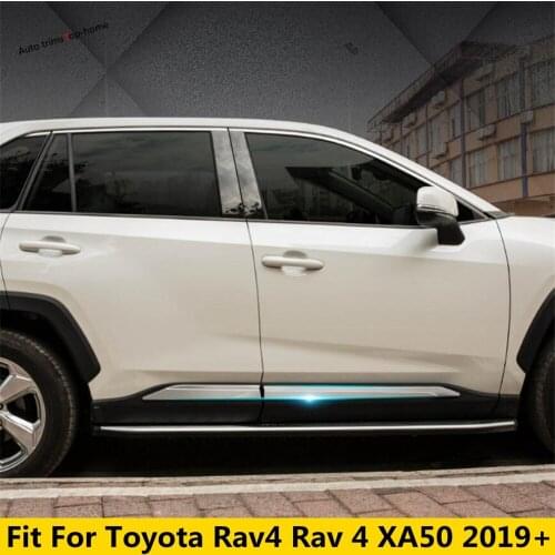 Yimaautotrims Side Door Line Garnish Body Trim Accent Molding Cover Bezel Trim Protector For TOYOTA RAV4 RAV 4 XA50 2019 - 2021