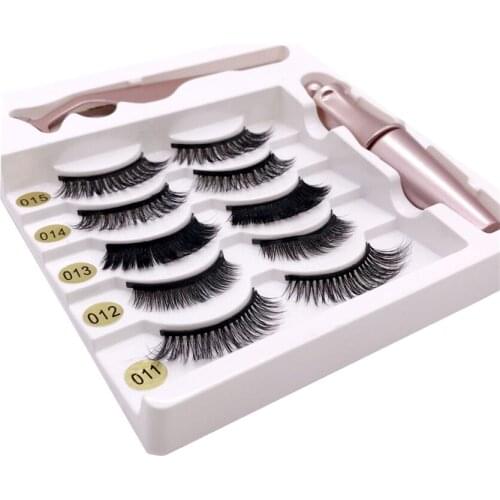 Magnetic Eyelashes 3D False Mink Eyelashes Magnetic Waterproof Eyeliner Tweezer Magnetic False Eyelash Handmade lash Makeup