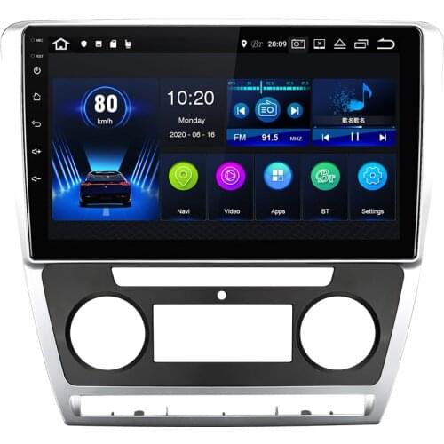 EBILAEN Car Radio Multimedia Player For Skoda Octavia 2 A5 2008-2013 2Din Android 10.0 Autoradio GPS Navigation DVR Camera IPS