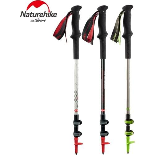 Naturehike 1PCS Ultra-light Carbon Trekking Pole Telescopic Carbon Fiber Walking Stick Outdoor Mountain Climbing Equipment