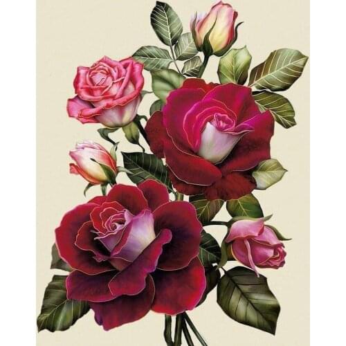 Full Mosaic Pattern 5D DIY Poured Glue Diamond Painting Art Embroidery Home Decoration Flower Cross Stitch Handmade Unique Gift