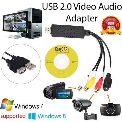 EasyCAP USB Video Capture Card Adapter TV DVD VHS Captura de v deo Card Audio AV for Computer/CCTV Camera USB 2.0 EasyCAP