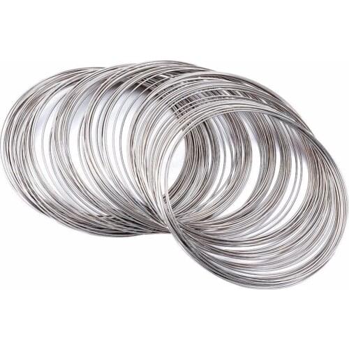 Pandahall 100 Cirles/set 65mm Steel Memory Wire for DIY Jewelry Findings Bangle Bracelet Making Choker Collar