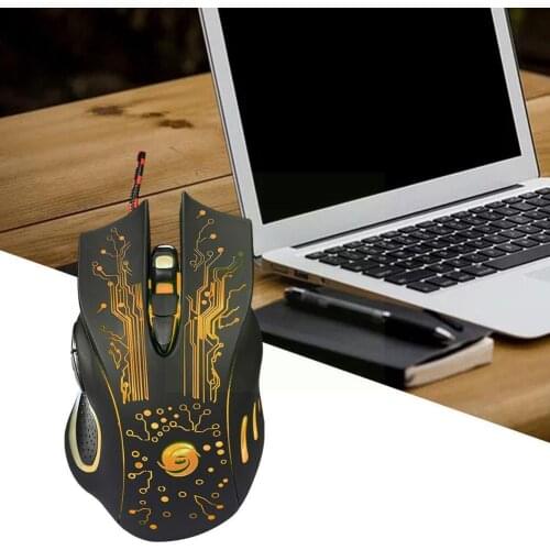 Luminous Gaming Mouse Usb Wired Mice Adjustable 6 Buttons Vista / 8 For 2000 Support Xp / / Me/ / 7 / 3200dpi Os N2t6