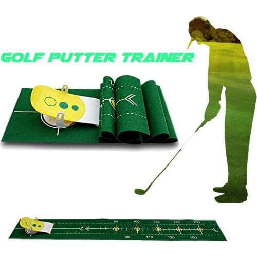 Indoor Outdoor Mini Golf Practice Mat Putter Trainer Putting Practice Rod Pushing Training Aid Short Grass Golf Practice Blanket