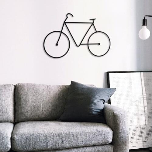 Bicycle Metal Black Decor Wall Art Decorative Turkish Style Large Wall Decor for Study Room Living Room Office Home Decoration
