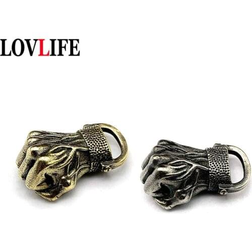 Vintage Brass Men Boxing Fist Power Keychain Pendant Jewelry Fashion Copper Symbol Of Strength DIY Keyring Hanging Trinkets Gift