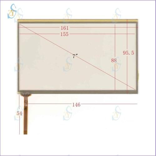 ZhiYuSun 2PCS/Lot 161mm*95mm 7inch 4-wire resistive touch 161*96 this is compatible BA319D for GPS car DVD Quality good