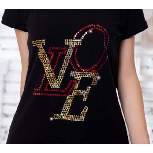 10Pc/Lot Fashion T-shirt Letter Decoration Hotfix Patch Heat Transfer Design Iron on Motifs Patches, DIY