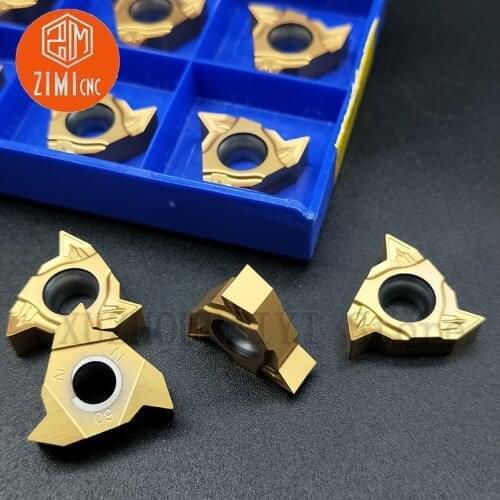 10pcs RT22.01N-N60P YBG201 threaded insert for machining steel, stainless steel and cast iron with large pitch carbide inserts