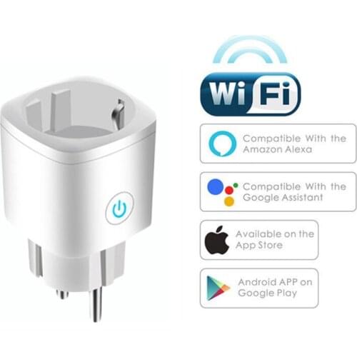 16A WiFi Smart Plug EU Socket Outlet Timing Function Voice Control Works With Alexa Google Assistant Tuya Smart Life APP Control
