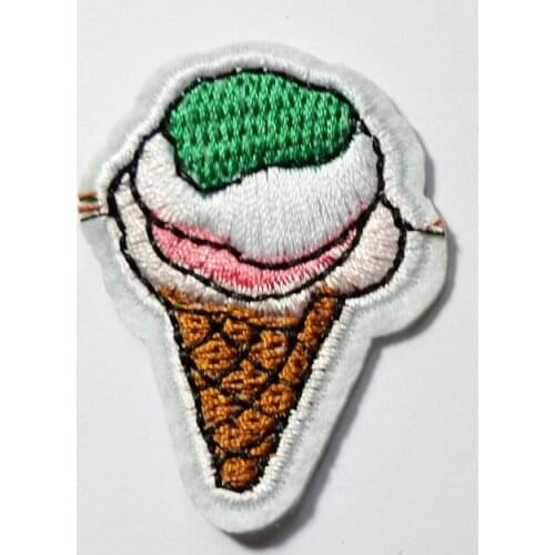 Ice cream honey pink green Iron On patch Shirt Hat Jean shoes Applique (Size is about 3.7 * 4.7 cm)