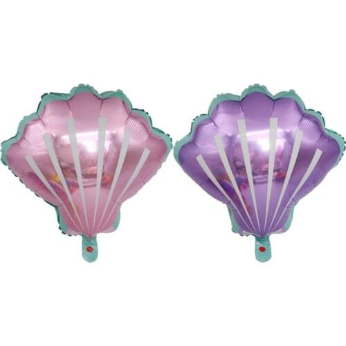 4pcs 54*50cm Pink Purple Cartoon Seabed World Shell Foil Balloon Aluminum Baloon Children Kids Gift Birthday Wedding Party Decor