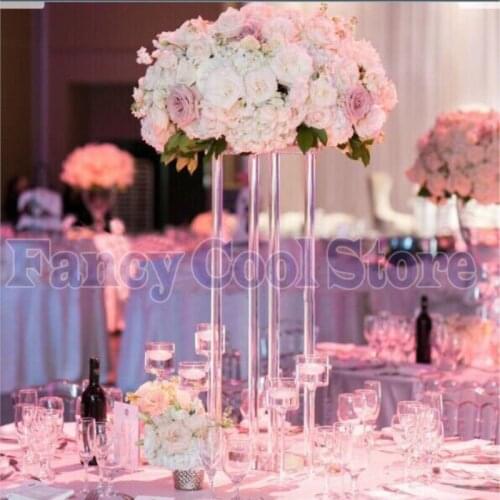 60cm Height Wedding acrylic crystal Table Centerpiece Flower Stand Table decoration 10pcs/lot