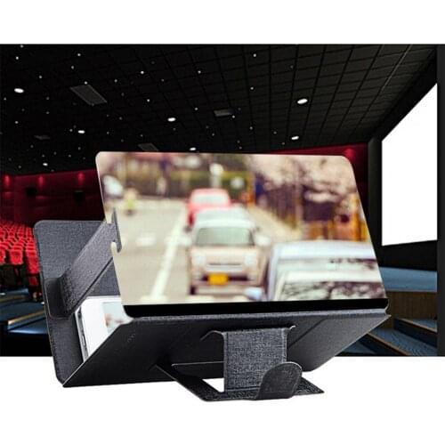 8 Inch 3D Mobile Phone Screen Magnifier HD Video Amplifier Stand Bracket with Movie Game Magnifying Folding Phone Desk Holder