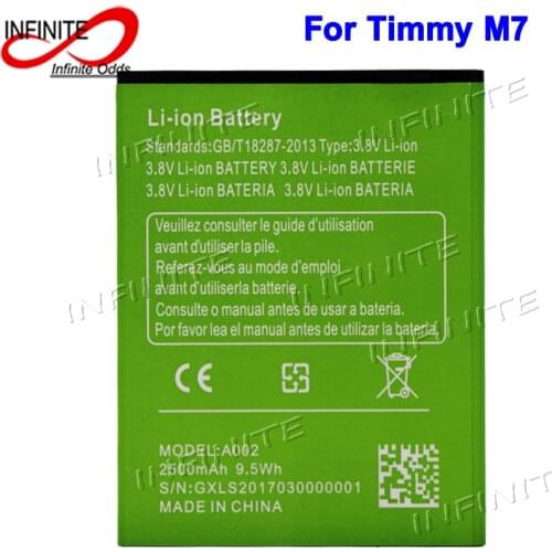 2500mAh A002 Battery For Timmy M7 Octa Core MTK6592 5.5 inch Batterie Bateria Accumulator AKKU