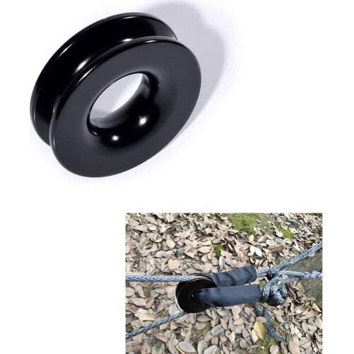 Aluminum Recovery Ring Snatch-Ring Block Snatch Pulley 1/2" 41000lb For 3/8 Rope Tow H7H1