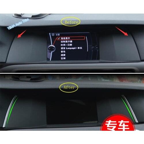 Lapetus Auto Styling Center Dashboard GPS Multimedia Display Screen Strip Cover For BMW 5 Series F10 525i 535i 2011 2012 2013