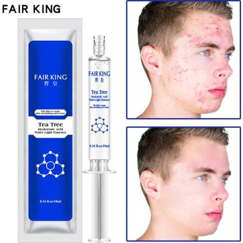 Tea Tree Hyaluronic Acid Serum Acne Treatment Oil Control Anti-Wrinkle Anti Aging Collagen Moisturize Brighten Skin Face Essence