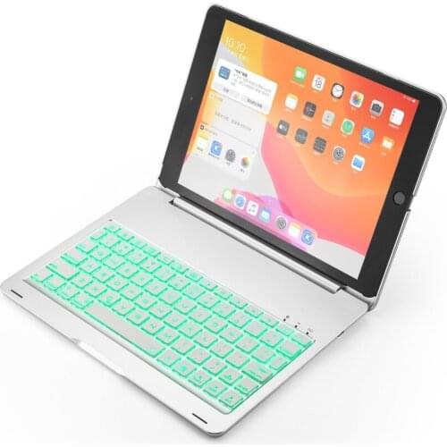 LED Backlit Bluetooth Russian/Spanish/Arabic Keyboard Cover for IPad 10.2 8th 7th 7 8 Gen 2020 2019 Case Smart Aluminum Funda