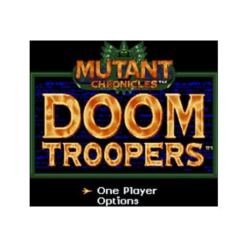 Mutant Chronicles - Doom Troopers NTSC Version 16 Bit 46 Pin Big Gray Game Card For USA Game Players