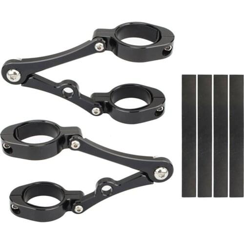 DHBH-Motorcycle Headlight Bracket Mount Clamp 39mm-41mm CNC Fork Tube Diameter Universal for Honda/Kawasaki/Suzuki All Black