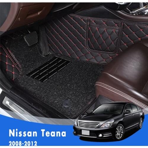 For Nissan Teana J32 2012 2011 2010 2009 2008 Luxury Double Layer Wire Loop Car Floor Mats Carpets Auto Interior Protect
