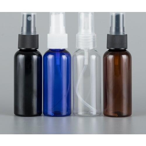 48PCS 50ML Black/White Sprayer Pump Bottles PET Cosmetic Containers Plastic Perfume Bottle With Mist Sprayer 50cc Skin Care