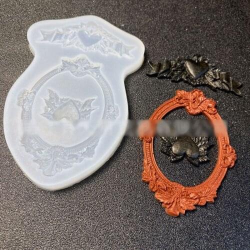 DIY Photo Frame Heart Keychain Pendant Resin Molds Slilcone Picture Custom UV Resin Molds Jewelry Making Tools Art Craft