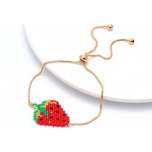 Strawberry Pineapple Fruit Rice Bead Bracelet