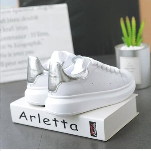 2021 Mens White Sneakers Womens Fashion Vulcanize Shoes Size 35-44 High Quality Hip Hop Shoes Platform Lace-up Running shoes
